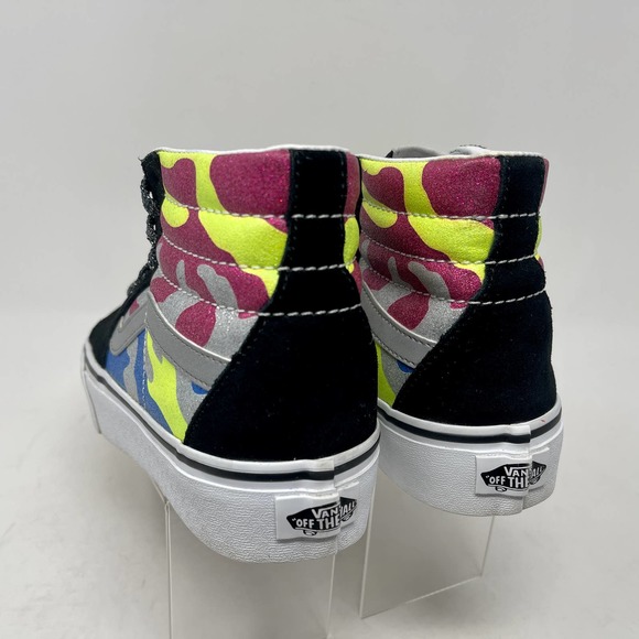 Vans Sk8-Hi Platform 2 Off The Wall Skateboard Black White Womens 7 L.6.7-1099 - Picture 4 of 16